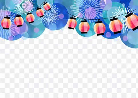 Season material 019 Summer festival frame Season material 019 Summer festival frame