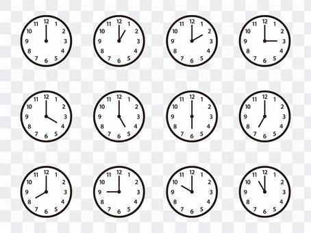 Simple wall clock (Arabic numerals) Simple wall clock (Arabic numerals)