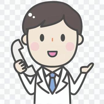 Cute white coat male - doctor doctor pharmacist Cute white coat male - doctor doctor pharmacist