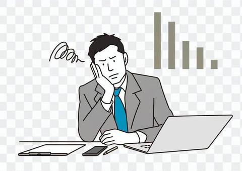 Asian businessman worried about work Asian businessman worried about work