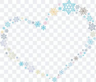 Snow Crystal Heart Blue Snow Crystal Heart Blue