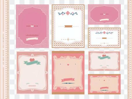 Valentine design card set Valentine design card set