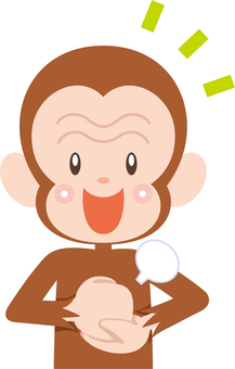 A monkey character who makes a move when he understands A monkey character who makes a move when he understands