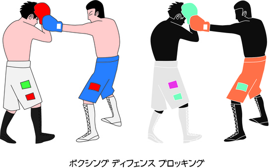 Boxing blocking match men Boxing blocking match men