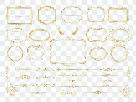 Gold vintage frame and decorative design Gold vintage frame and decorative design