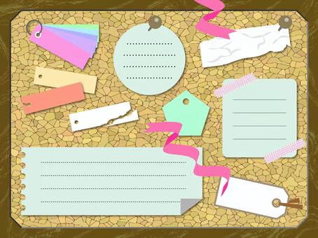Cork board & amp; tag memo Cork board & amp; tag memo