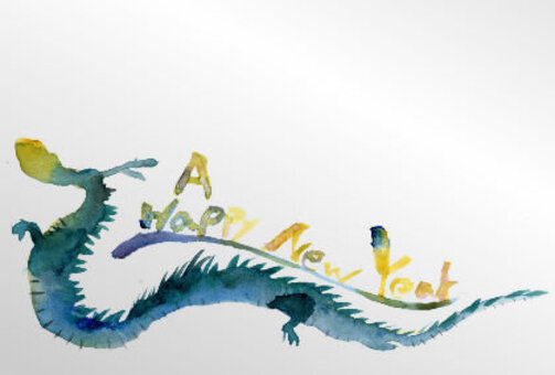 Dragon and happy new year Dragon and happy new year