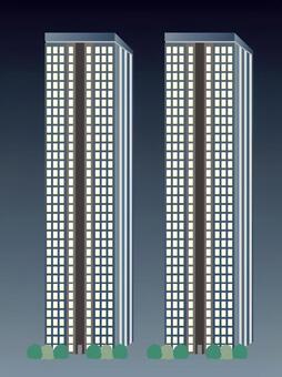 Skyscraper / Twin (Night view) Skyscraper / Twin (Night view)