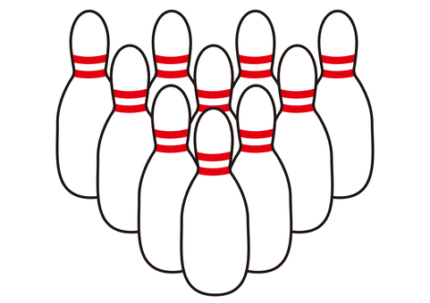 1 illustration (10 bowling pins) 1 illustration (10 bowling pins)