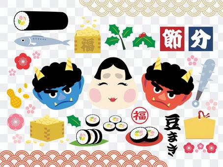 Setsubun illustration collection (2) Setsubun illustration collection (2)