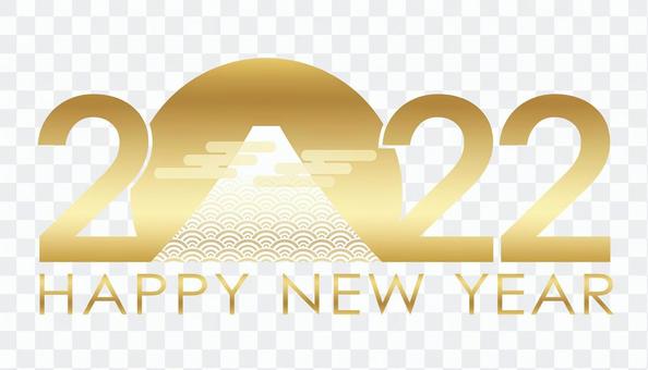 New Year's card material Mt. Fuji 2022 logo New Year's card material Mt. Fuji 2022 logo