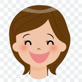 A woman with a smile A woman with a smile