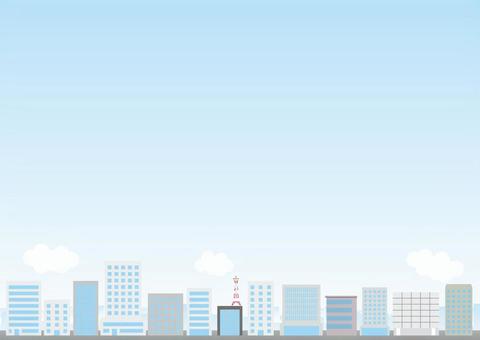 Street background series office building Street background series office building