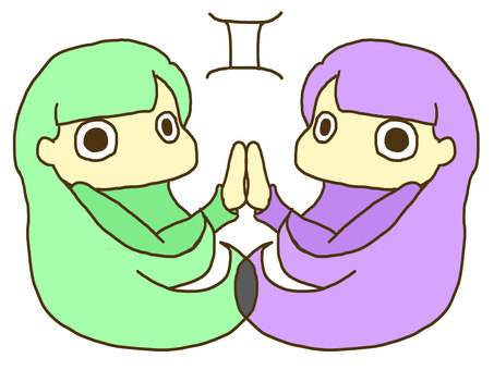 Horoscope fortune-telling Gemini illustration Horoscope fortune-telling Gemini illustration