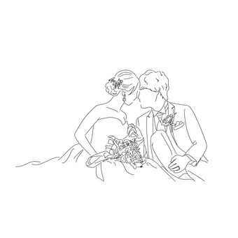 Wedding suit illustration Wedding suit illustration