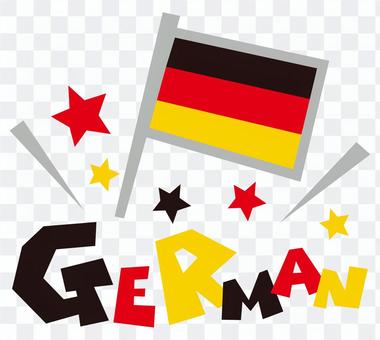 GERMAN ☆ Germany ☆ National flag pop logo GERMAN ☆ Germany ☆ National flag pop logo