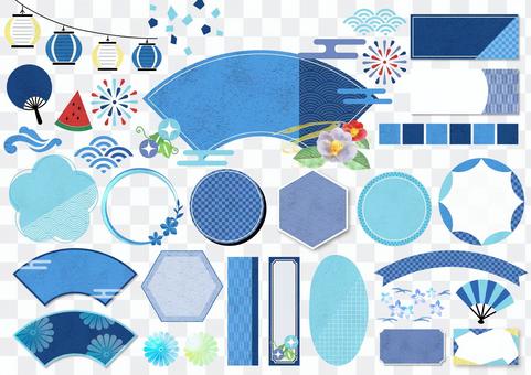 Japanese style material 084 Summer frame set Japanese style material 084 Summer frame set