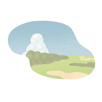 Golf course and cumulonimbus Golf course and cumulonimbus