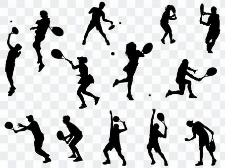 Tennis silhouette_set 2 Tennis silhouette_set 2