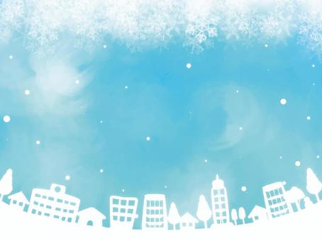Winter snow scene frame 5 Winter snow scene frame 5