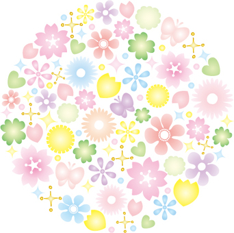Colorful flower (round) Colorful flower (round)