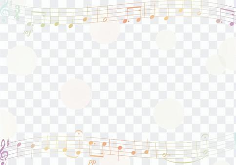 Sheet music and dot frame Sheet music and dot frame