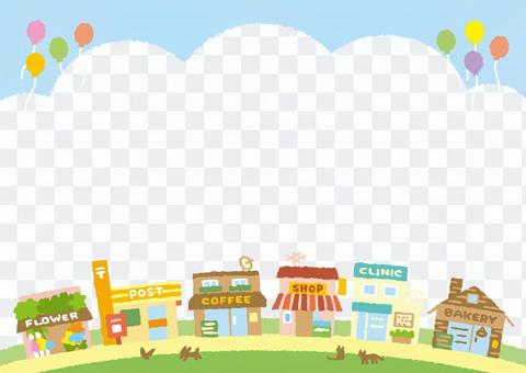 Background (cityscape of shopping street 1) Background (cityscape of shopping street 1)