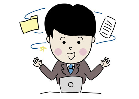 Office worker sharing files and materials Office worker sharing files and materials