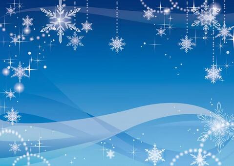 Snow crystal frame Snow crystal frame