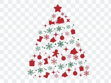 Christmas tree of silhouette Christmas tree of silhouette