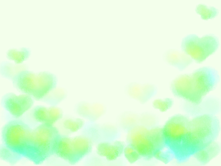 Watercolor heart background / frame (green) Watercolor heart background / frame (green)