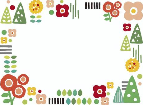 Scandinavian flower frame Scandinavian flower frame