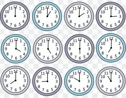 12 hour clock set 12 hour clock set