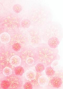 Watercolor style peach blossom background Watercolor style peach blossom background