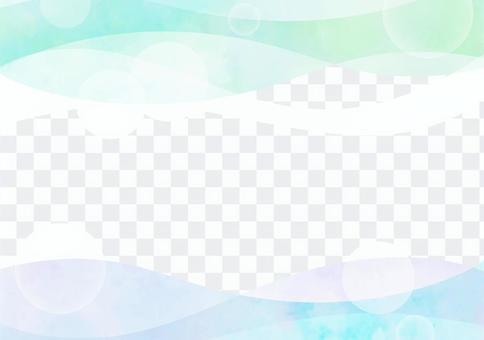 Background material Wave Blue × Green Background material Wave Blue × Green