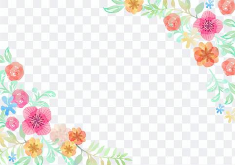 Flower material 032 Flower watercolor frame Flower material 032 Flower watercolor frame