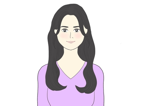 Woman with long hair Woman with long hair