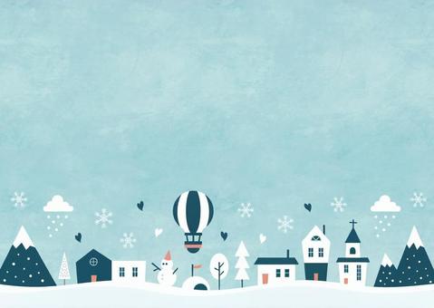 Winter background frame 012 Snow town watercolor Winter background frame 012 Snow town watercolor