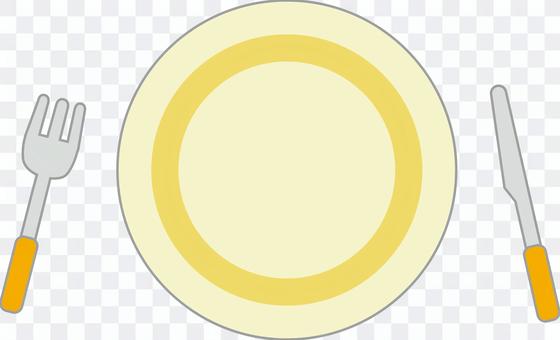 Plate, fork, knife Plate, fork, knife