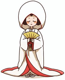 A woman in white purity A woman in white purity