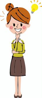 Female whole body flashing with jaw pin in hand Female whole body flashing with jaw pin in hand
