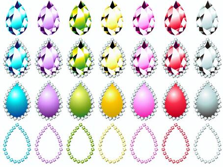 Drop drop type jewel set Drop drop type jewel set