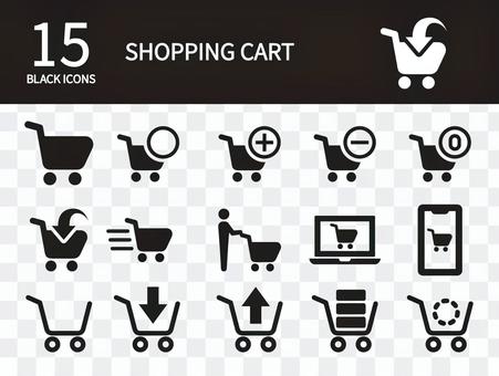 Shopping cart icon set Shopping cart icon set