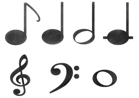 Musical note set (black) Musical note set (black)