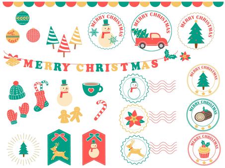 Christmas frame set color Christmas frame set color