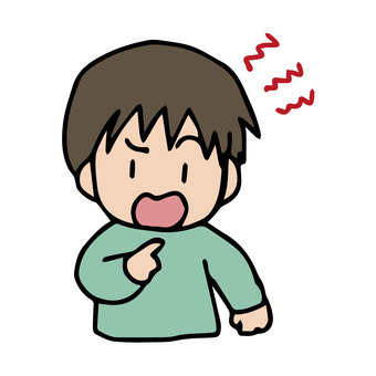 A child who is unconvinced and frustrated and argues A child who is unconvinced and frustrated and argues