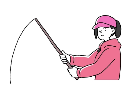 Woman fishing Woman fishing