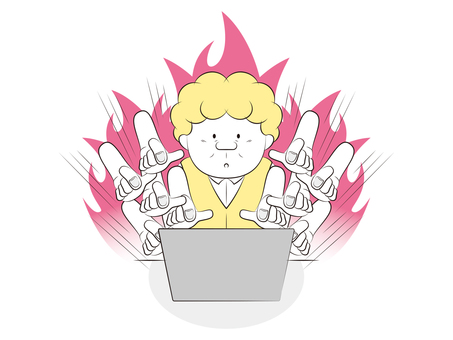 Legendary typing flame senior woman Legendary typing flame senior woman