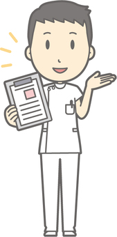 Male nurse - file - whole body Male nurse - file - whole body