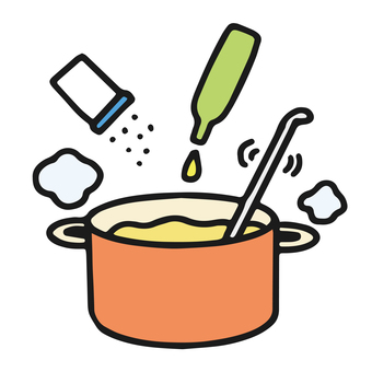 Where the hot pot seasoning is being mixed Where the hot pot seasoning is being mixed